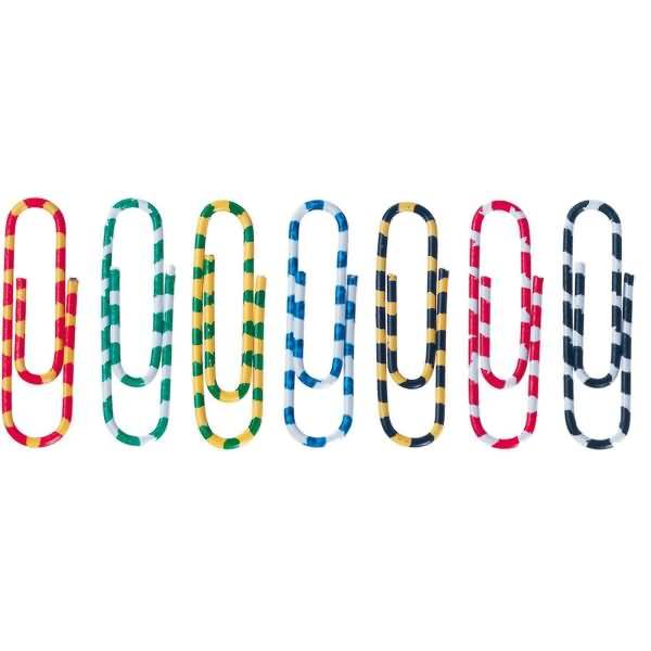 Briefklammer Zebra kunststoffüberzogen 28mm farbig sortiert VE=90 Stück