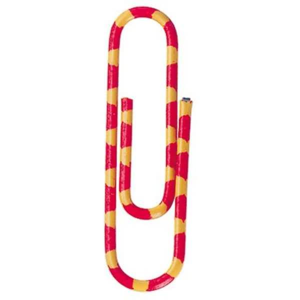 Briefklammer Zebra kunststoffüberzogen 28mm gelb-orange VE=300 Stück