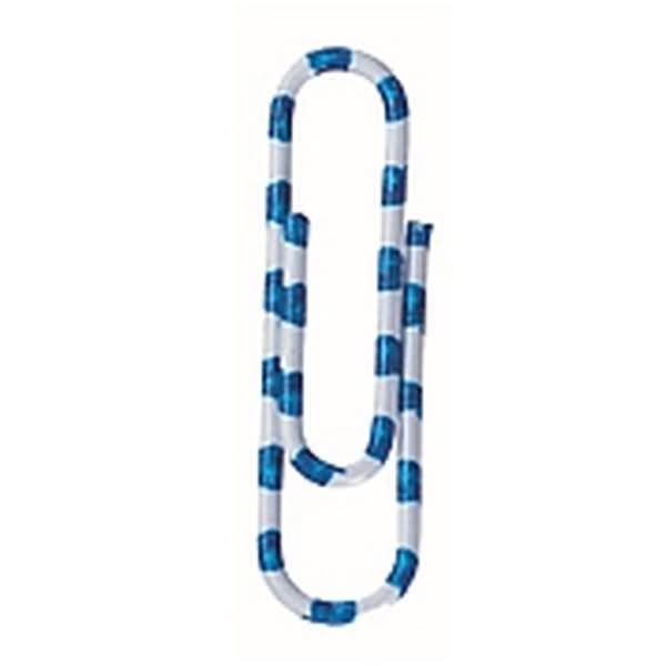 Briefklammern Zebra 28mm kunststoffüberzogen weiß/blau gestreift VE=1000 Stück