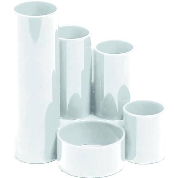 Schreibtisch-Butler mit 5 Röhren weiß