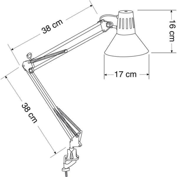 Tischleuchte Tischklemme schwarz