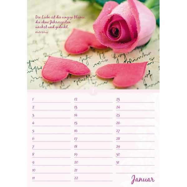Geburtstagskalender 21x29,7cm Blütenpracht