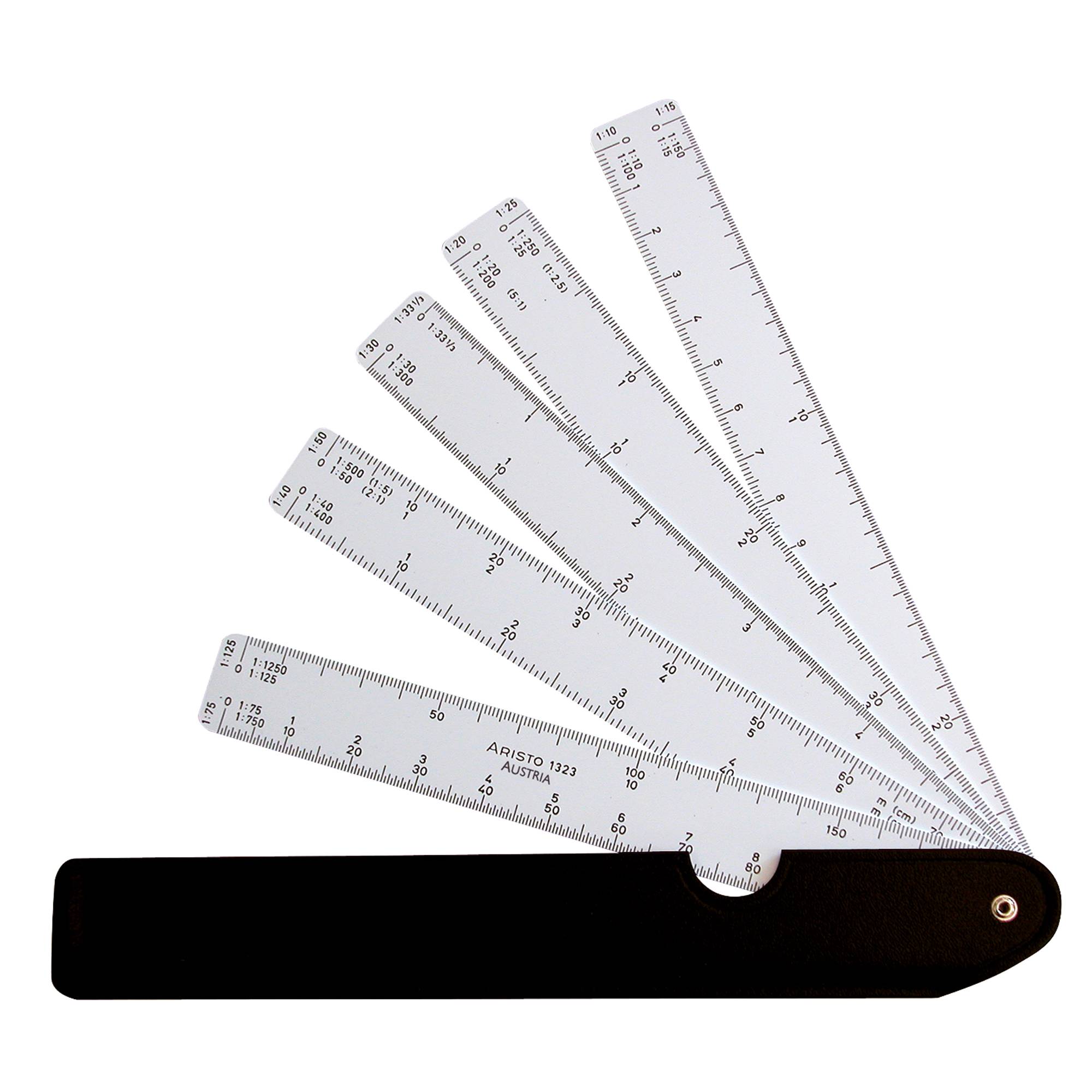 Aristo - Fächermaßstab - 15 cm - Plexiglas