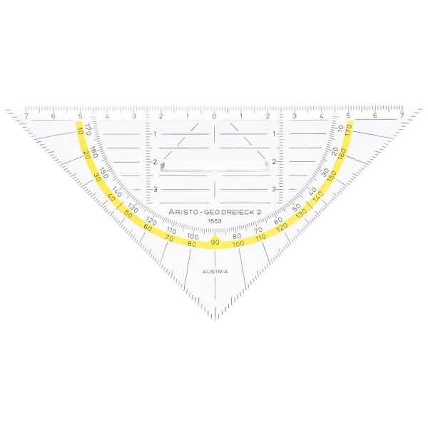 Geo-Dreieck mit Griff Acryl 160mm glasklar