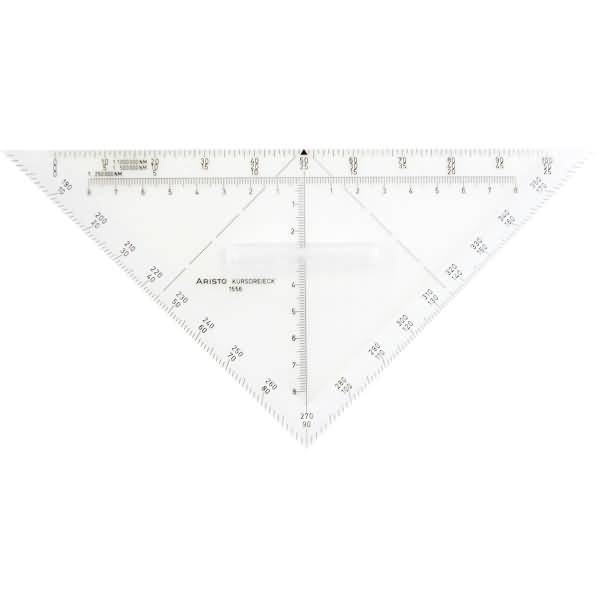 Kursdreieck 22,5cm Acryl glasklar