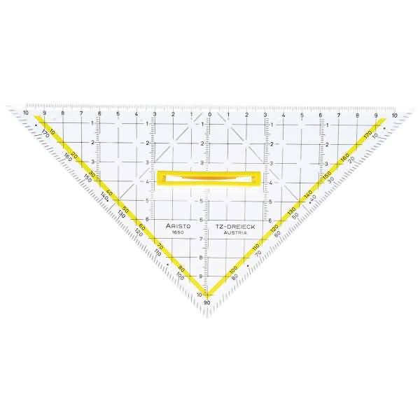 Zeichendreieck TZ-Dreieck Acryl 225mm glasklar