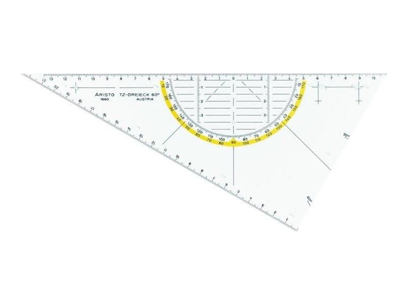 Aristo TZ - Geodreieck - 26 cm - 30°, 60° - durchsichtig