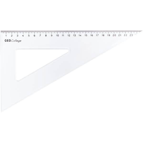 Zeichendreieck Geocollege Polystyrol 60 Grad 300mm transparent