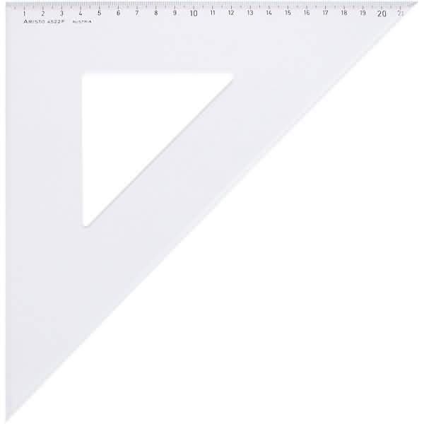 Dreieck 45 Grad mit Facette Acryl 311mm transparent