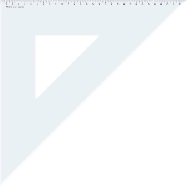 Dreieck 45 Grad mit Facette Acryl 420mm transparent