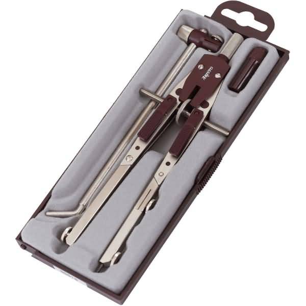 Schnellverstellzirkel max. 640mm Länge: 170mm weinrot/silber