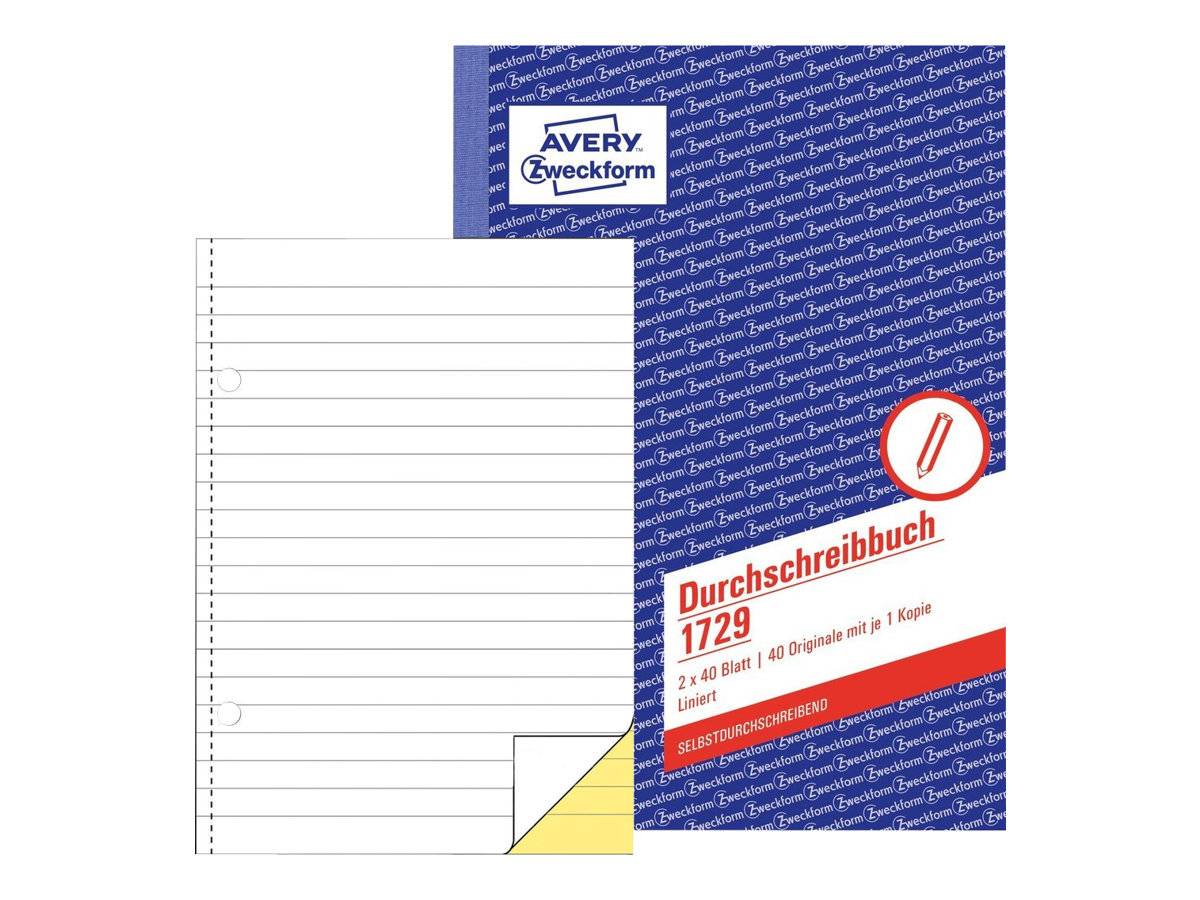 Avery Zweckform - Durchschreibebuch - 40 Blatt