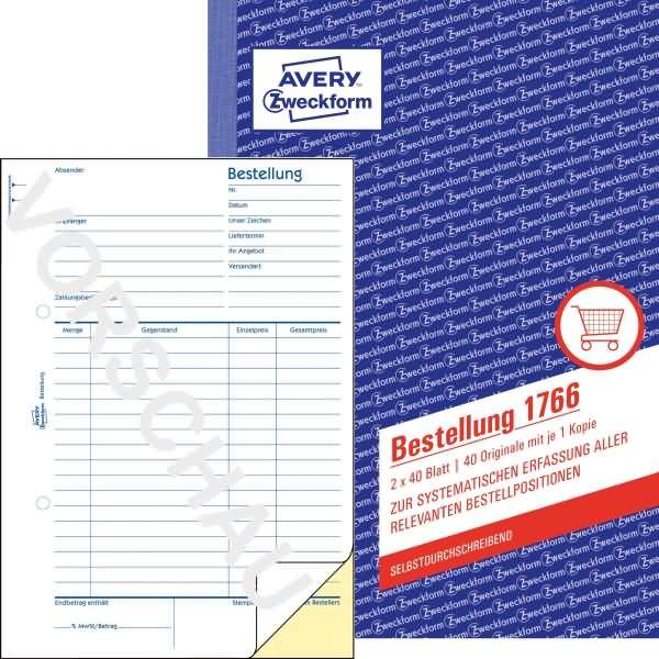 Formularbuch Bestellung A5 selbstdurchschreibend 2x40 Blatt