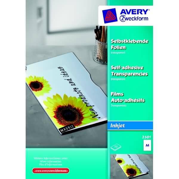 Inkjet-Folie A4 selbstklebend spezialbeschichtet 0,17 mm 50 Blatt
