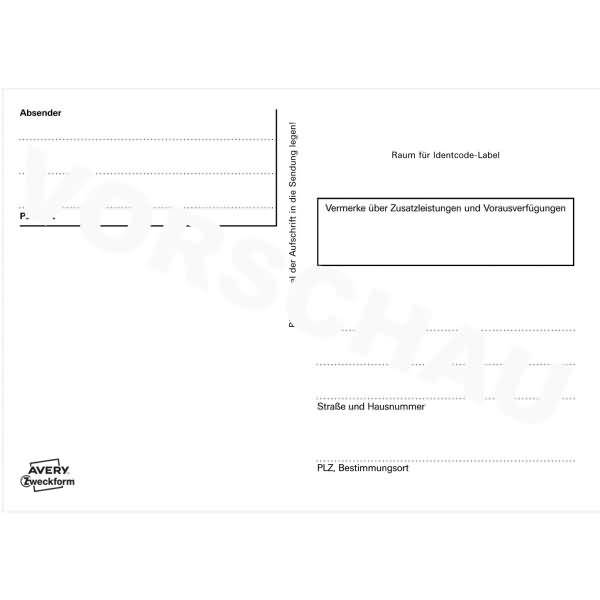 Adressaufkleber/Paketaufkleber A6 selbstklebend 100 Blatt