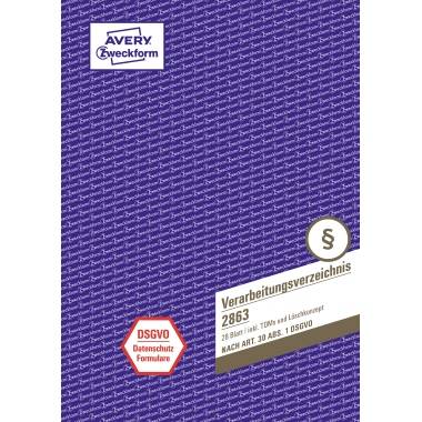Avery Zweckform Verarbeitungsverzeichnis 2863 A4
