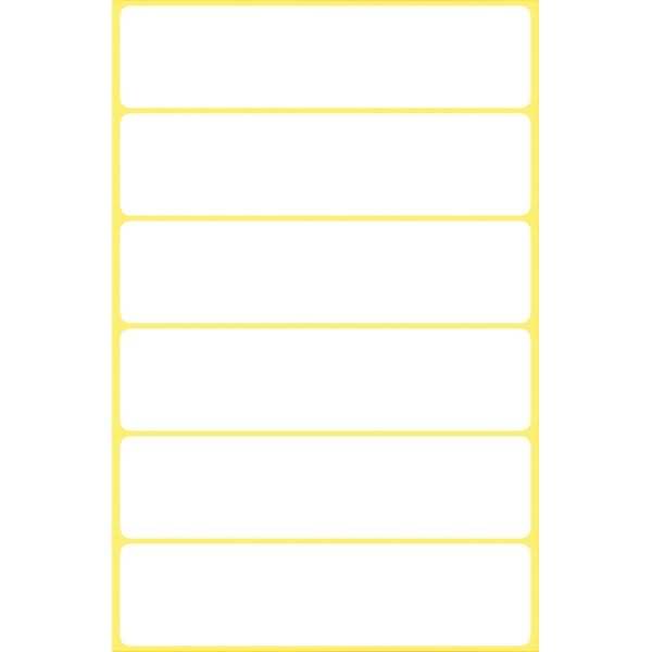 Universal-Etiketten 76x19 mm 6 Blatt/36 Etiketten weiß