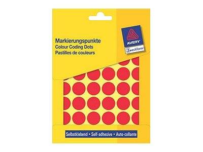 Avery Zweckform - Farbkodierungspunkt - 1,8 cm Durchmesser - Rot (Packung mit 1056)