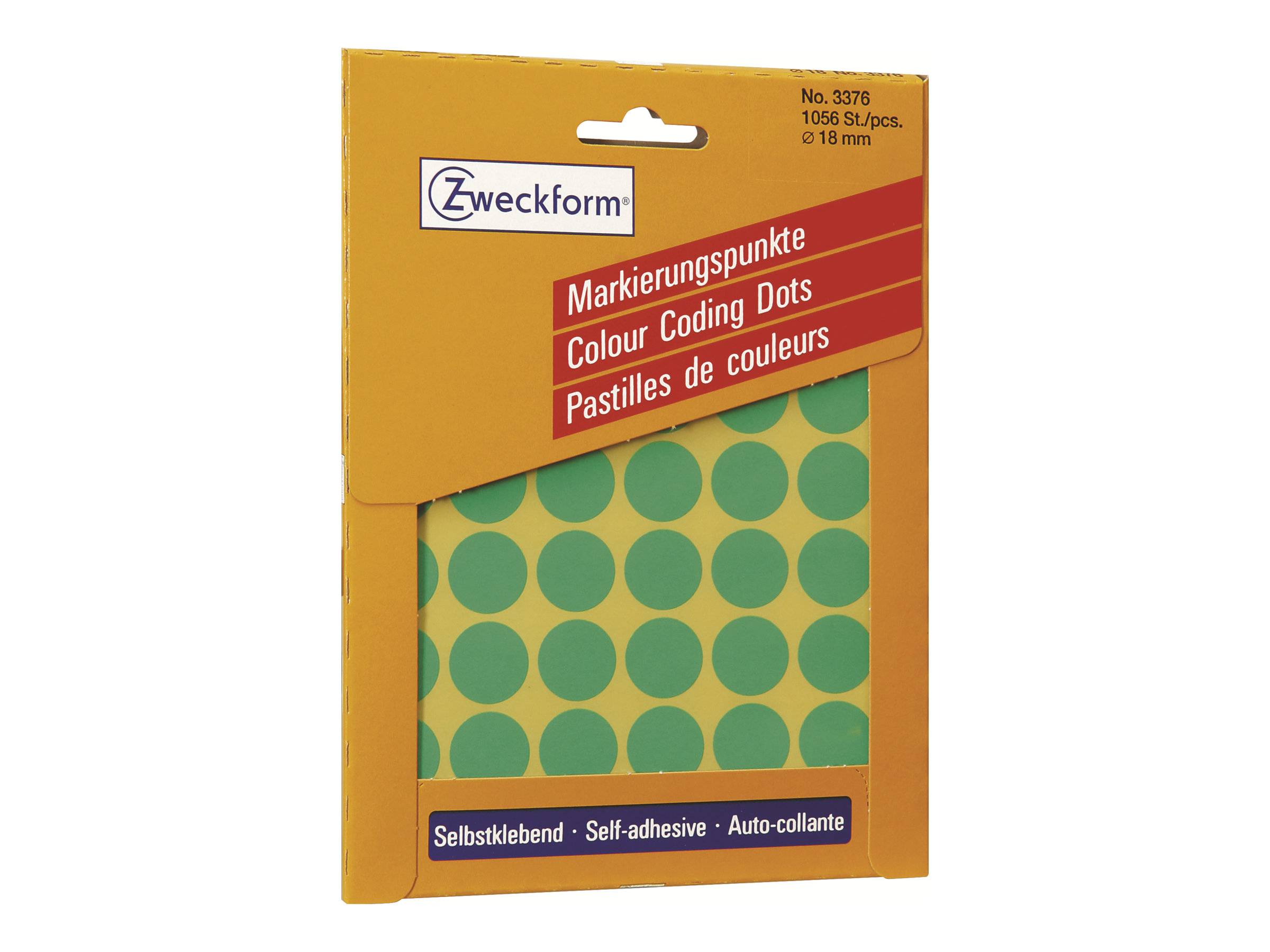 Avery Zweckform - Farbkodierungspunkt - 1,8 cm Durchmesser - grün (Packung mit 1056)