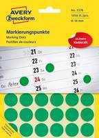 Avery Zweckform - Farbkodierungspunkt - 1,8 cm Durchmesser - grün (Packung mit 1056)