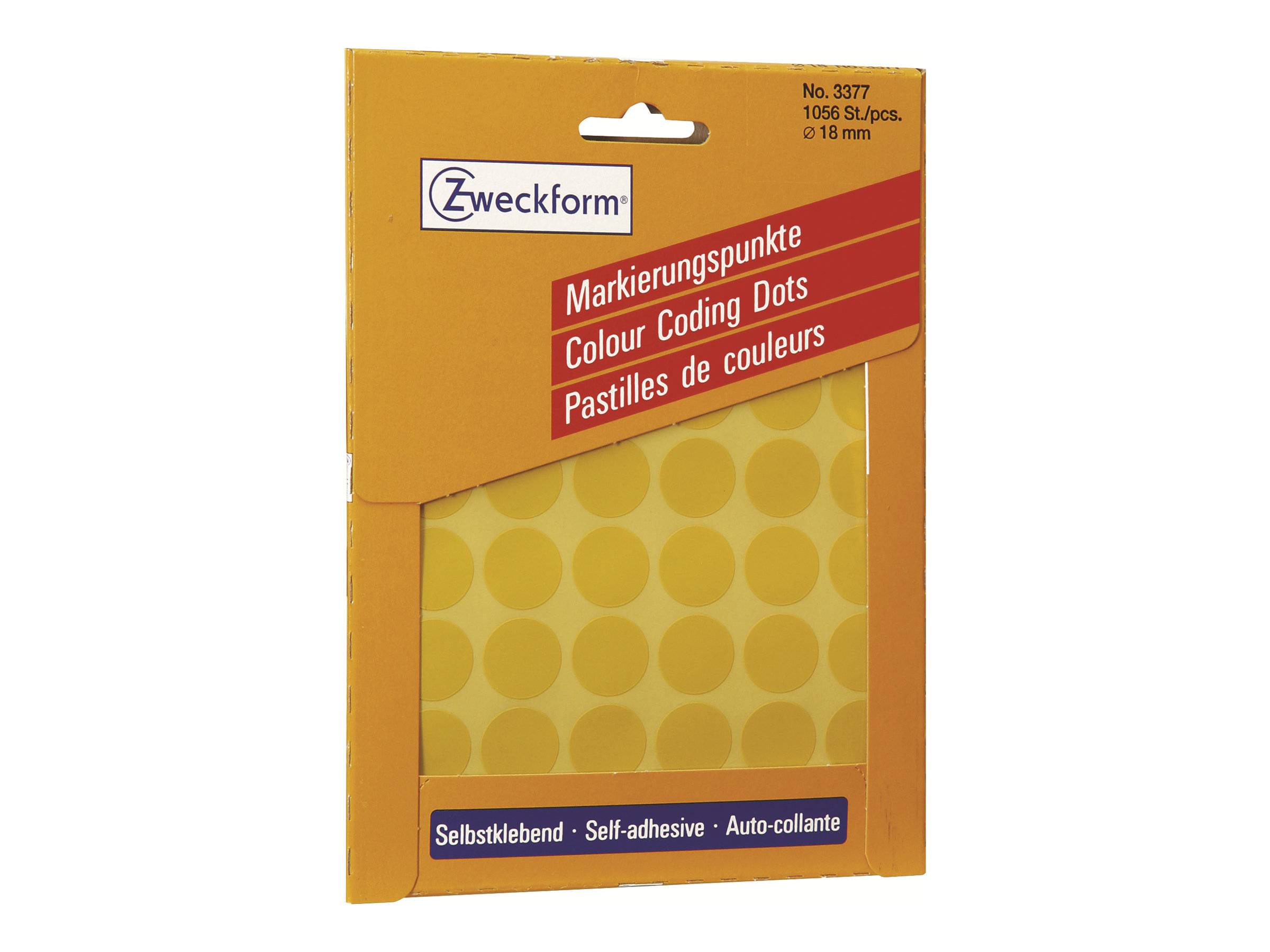 Avery Zweckform - Farbkodierungspunkt - 1,8 cm Durchmesser - Gelb (Packung mit 1056)