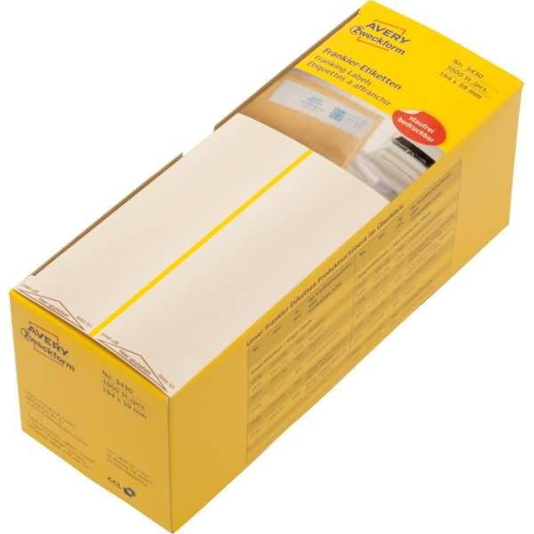 Frankier Etikett weiß mit Abziehlasche 194 x 39mm VE=1000 Stück