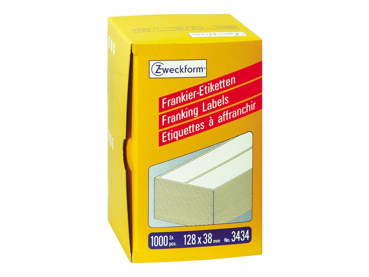Avery Zweckform 3434 - Natural White - 128 x 38 mm 1000 Stck. (500 Bogen x 2)