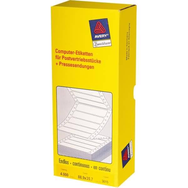 Universal-Etiketten 88,9x35,7 mm 4000 Etiketten weiß