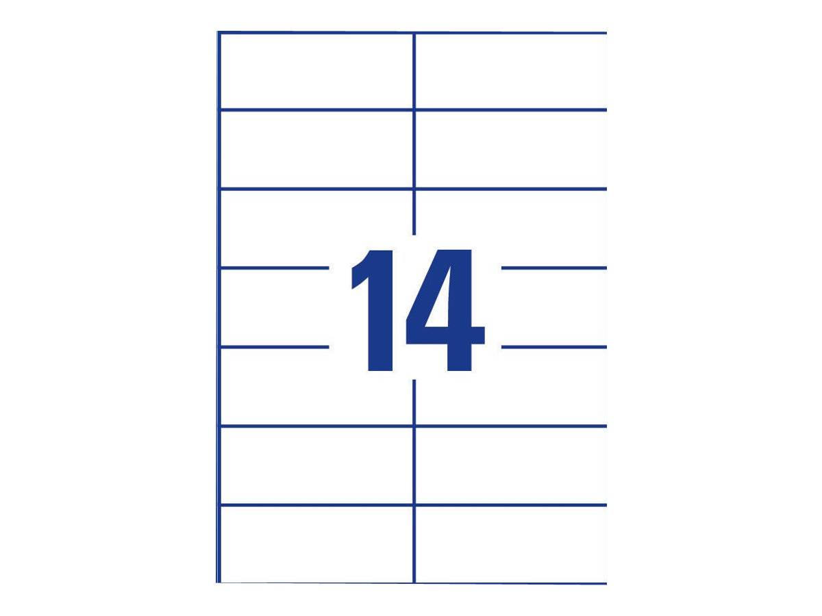 Avery Zweckform 3653 - Papier - permanenter Klebstoff - weiß - 105 x 42.3 mm 2800 Etikett(en) (200 Bogen x 14)