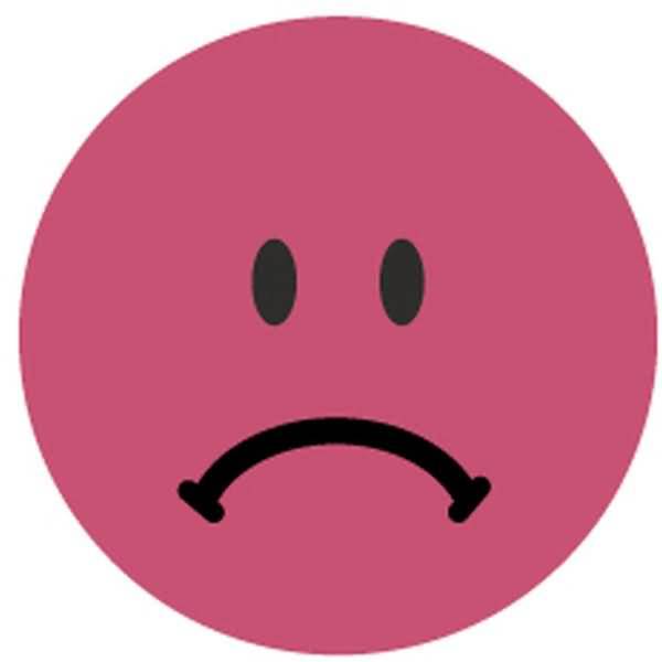 Bewertungspunkte auf Rolle Motiv Gesicht 19mm rot/schwarz VE=250 Etiketten