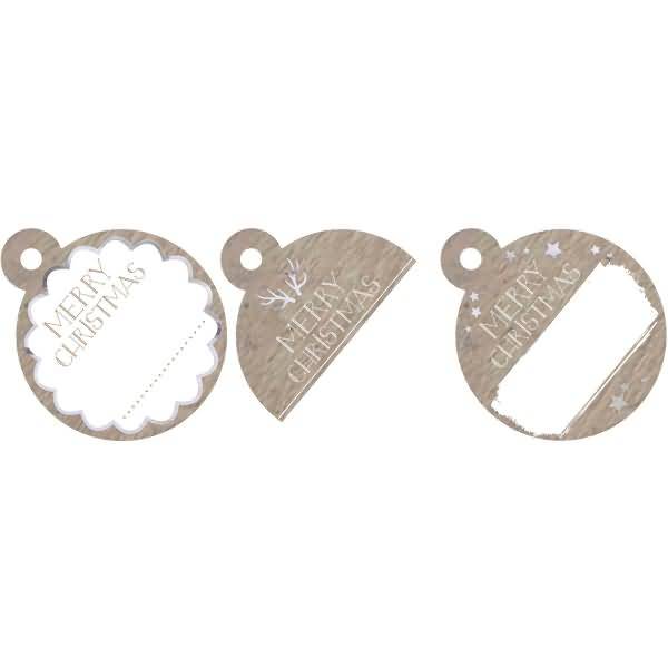 Schmucketikett auf Rolle 'Geschenkanhänger' rund 38 mm 3 Motive bunt VE=50 Stück