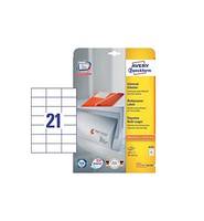 AVERY ZWECKFORM - Avery - Papier - permanenter Klebstoff - weiß - 70 x 42.3 mm 525 Etikett(en) (25 Bogen x 21)