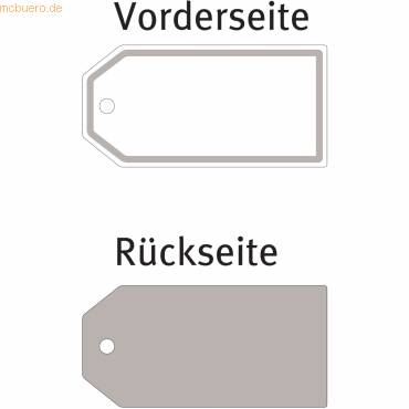 Geschenk-Anhänger mit Schnüren 80x40mm 4 Stück weiß