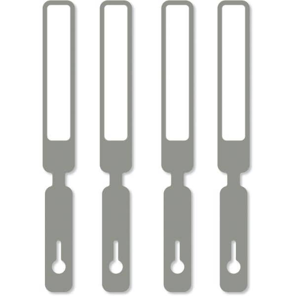 Schlüssel-Kennzeichnung beschreibbar 14x127mm grau weiß