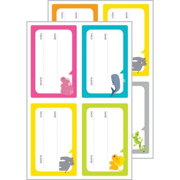 Buch-Etiketten Motive sortiert 47,5x73mm weiß 16 Stück