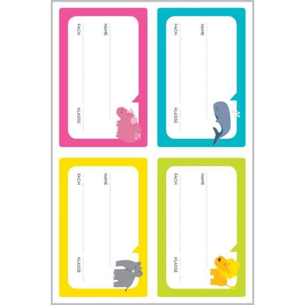 Buch-Etiketten Motive sortiert 47,5x73mm weiß 16 Stück