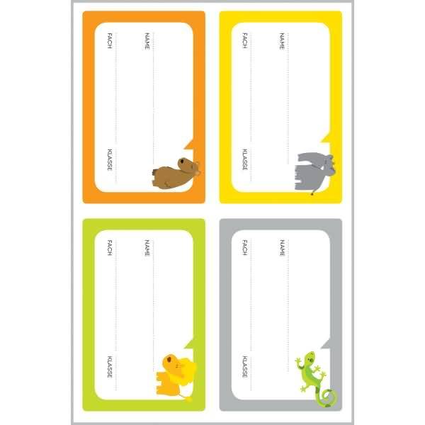 Buch-Etiketten Motive sortiert 47,5x73mm weiß 16 Stück