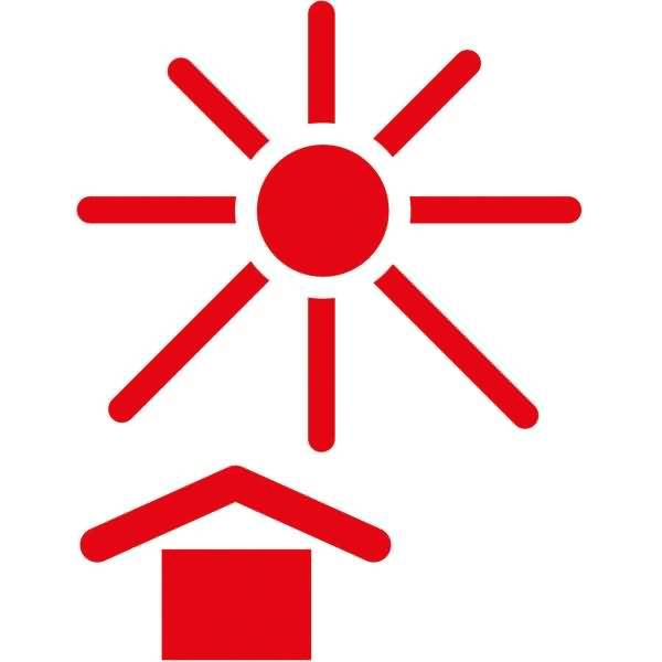 Warnetiketten Symbol Vor Hitze schützen 100x74mm weiß VE=200 Stück