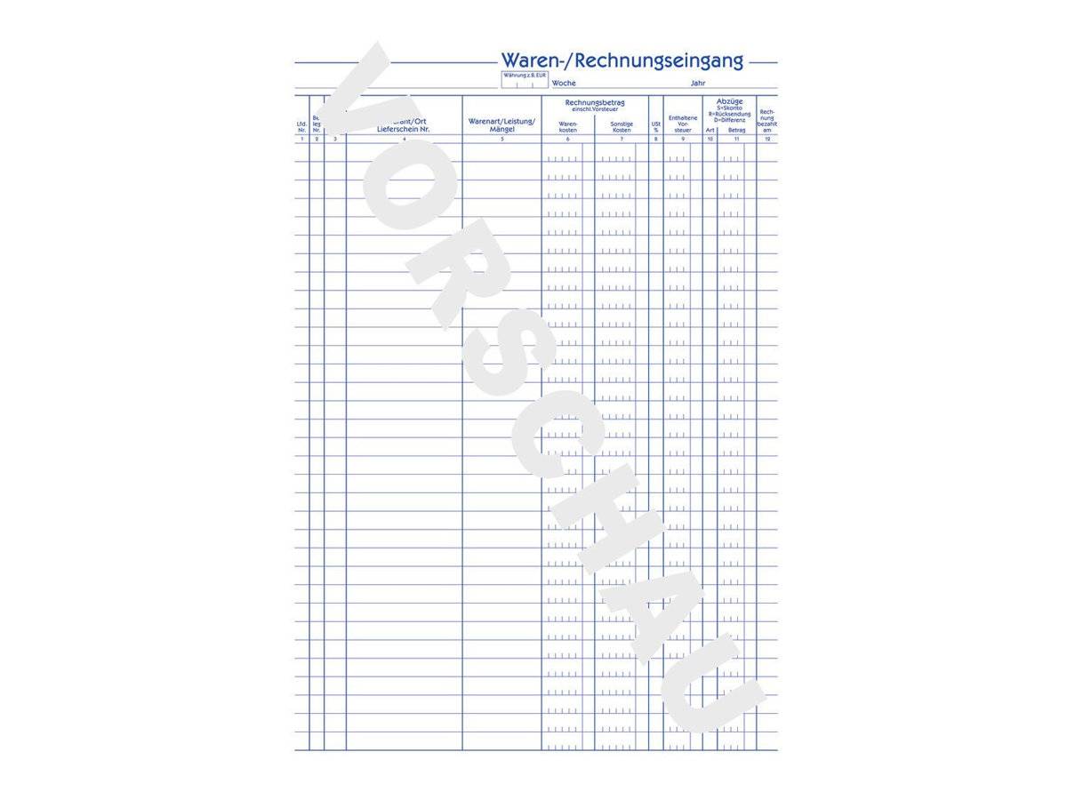 Avery Zweckform - Buch für Waren-/Rechnungseingang