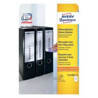 Avery Zweckform L4761 - Papier - entfernbarer Klebstoff - weiß - 61 x 192 mm 80 Etikett(en) (20 Bogen x 4)