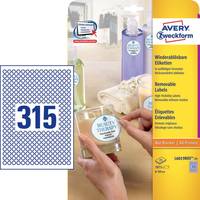 AVERY ZWECKFORM - Avery L6019REV - Entfernbarer Klebstoff - weiß - 10 mm rund 7875 Stck. (25 Bogen x 315)