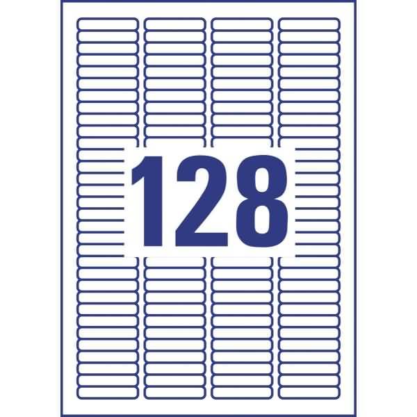 Etiketten Inkjet/Laser/Kopier 43.2x8.5mm VE=3200 Stück weiß