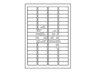 AVERY ZWECKFORM - Avery L6021REV - Weiß - 16.9 x 45.7 mm 1600 Stck. (25 Bogen x 64)