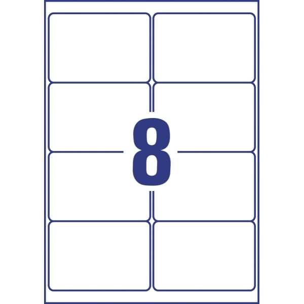 Etiketten mit Spezialbeschichtung 99,1x67,7 mm 40 Blatt/320 Etiketten weiß