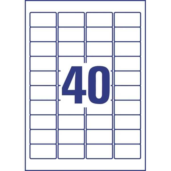 Etiketten 45,7x25,4 mm 25 Blatt/1000 Etiketten transparent