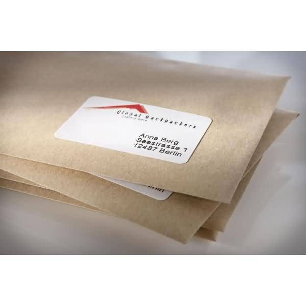 Versand-Etiketten 199,6x143,5 mm Recycling 100 Blatt/200 Etiketten weiß