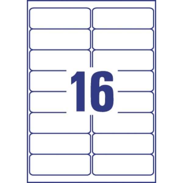 Adress-Etiketten 99,1x33,9 mm Recycling 100 Blatt/1600 Etiketten weiß