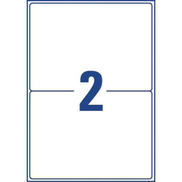 Versand-Etiketten 199,6x143,5 mm Recycling 100 Blatt/200 Etiketten weiß