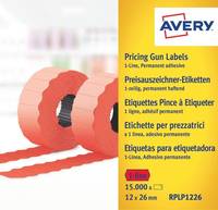Avery Zweckform RPLP1226 - Papier - permanenter Klebstoff - perforiert - Rot - 26 x 12 mm 15000 Etikett(en) (10 Rolle(n)