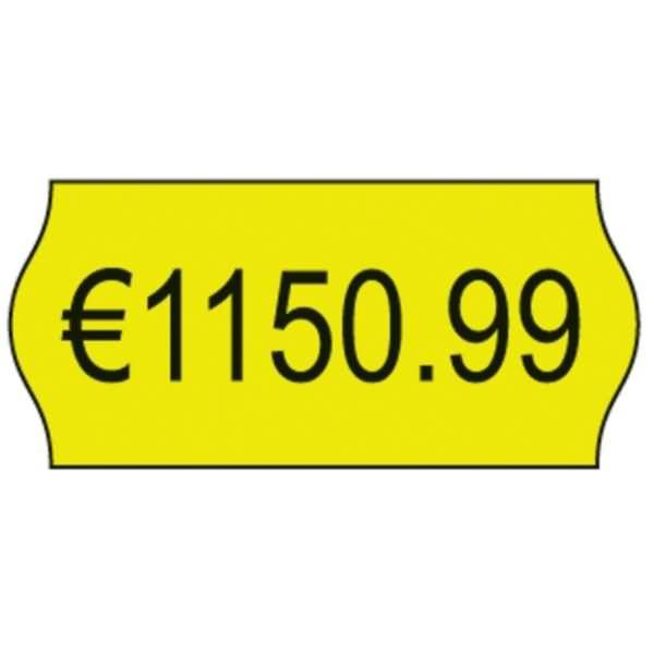 Handauszeichner-Etiketten 1-zeilig permanent neongelb 26x16mm 1500 Etiketten